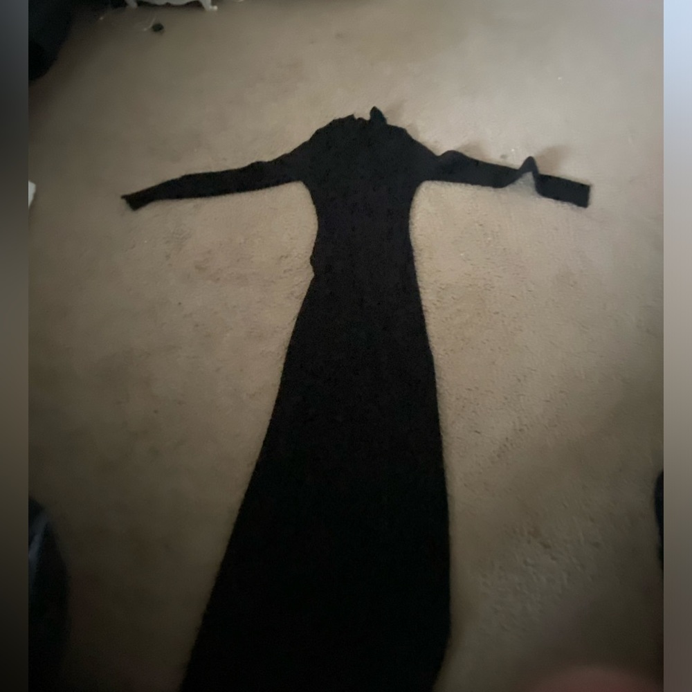 Long black dress turtleneck